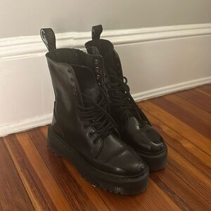 Black Dr Martens lace up boots